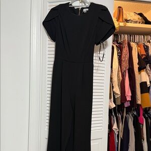 Calvin Klein Black Puff Sleeve Jumpsuit